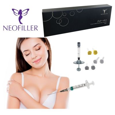 Αποθήκευση σε θερμοκρασία δωματίου 24mg- ml Υαλουρονικό οξύ Δερματικό γεμιστήρα Διασταυρούμενο ενέσιμο τζελ Μεγέθυνση όγκου προσώπου