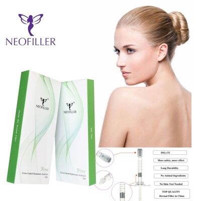 Neofiller Cross- Linked 24mg- ml Υαλουρονικό οξύ Δερματικό γεμιστήρα Ενέσιμο Gel 9-12 μήνες Βελτίωση της μακροζωίας