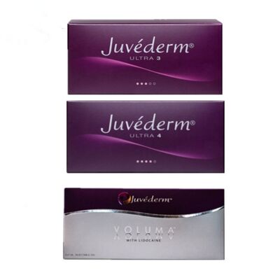 Πληκτρολόγιο δέρματος Juvederm με διασταυρωμένο υαλουρονικό οξύ