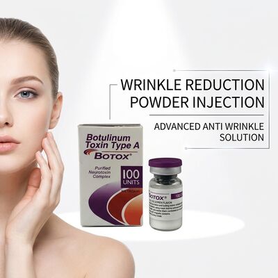 Powder Anti Wrinkle agent with 100iu content stored in dry place away from direct sunlight applicable in anti aging cosmetic products