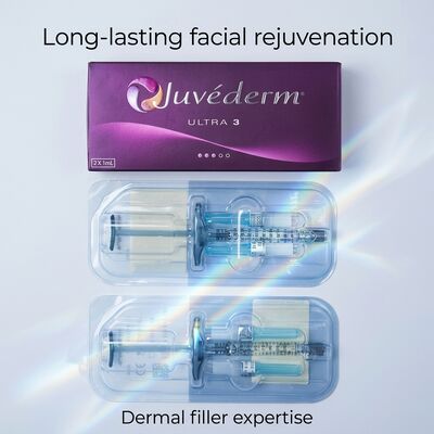 Φόρμουλα τζελ Juvederm Dermal Filler 2 φορές 1 ml όγκο υποδερμικό βάθος ένεσης κατάλληλη για ιατρικές καλλυντικές εφαρμογές