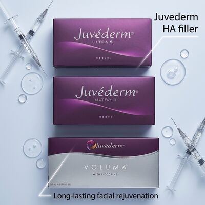 Φόρμουλα τζελ Juvederm Dermal Filler 2 φορές 1 ml όγκο υποδερμικό βάθος ένεσης κατάλληλη για ιατρικές καλλυντικές εφαρμογές