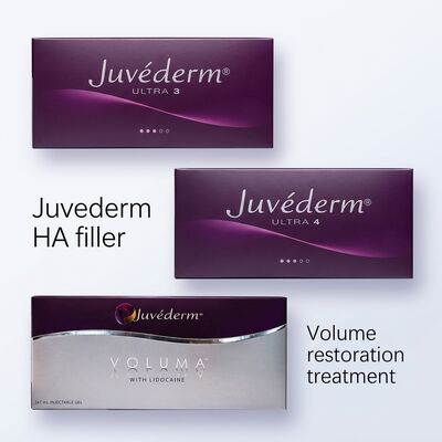 Φόρμουλα τζελ Juvederm Dermal Filler 2 φορές 1 ml όγκο υποδερμικό βάθος ένεσης κατάλληλη για ιατρικές καλλυντικές εφαρμογές
