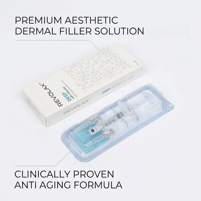 24 mgml Revolax Dermal Filler Ενέσιμη βάθος Μέση έως βαθιά συγκέντρωση δέρματος 20 mgml Λύση για αύξηση του όγκου του προσώπου