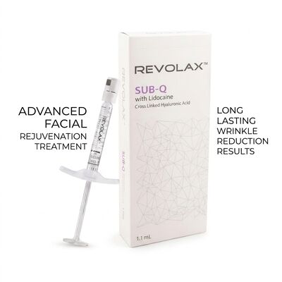 24 mgml Revolax Dermal Filler Ενέσιμη βάθος Μέση έως βαθιά συγκέντρωση δέρματος 20 mgml Λύση για αύξηση του όγκου του προσώπου