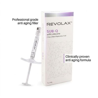 Υψηλή βαθιά υπο-Q Revolax Dermal Filler υψηλή βιοσυμβατότητα κατάλληλη για ένεση βάθος μεσαία έως βαθιά δέρμα βελτιώνει το περίγραμμα του δέρματος