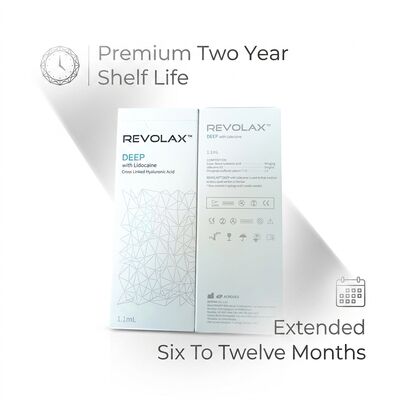 Υψηλή βαθιά υπο-Q Revolax Dermal Filler υψηλή βιοσυμβατότητα κατάλληλη για ένεση βάθος μεσαία έως βαθιά δέρμα βελτιώνει το περίγραμμα του δέρματος