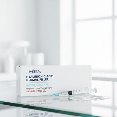 Υαλουρονικό οξύ Juvederm δερματικό γέμισμα Κατάλληλο για πολλαπλές περιοχές του προσώπου και απαιτεί συνθήκες αποθήκευσης Αποφύγετε την κατάψυξη