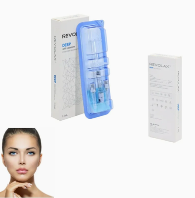 Λεπτή και ελαστική συνέπεια του τζελ Revolax Dermal Filler Fine Deep Sub-Q Injectable Gel Αποθήκευση σε θερμοκρασία 2-25°C Ιδανική για αποκατάσταση του όγκου του προσώπου