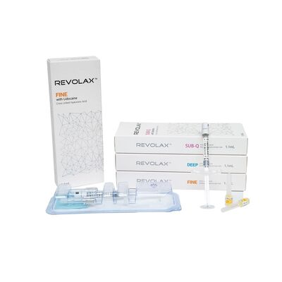 Λεπτή και ελαστική συνέπεια του τζελ Revolax Dermal Filler Fine Deep Sub-Q Injectable Gel Αποθήκευση σε θερμοκρασία 2-25°C Ιδανική για αποκατάσταση του όγκου του προσώπου