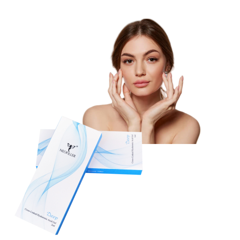 Neofiller Cross-Linked 2ml Hyaluronic Acid Dermal Filler Deep Line Nose Contour Injectable Gel Enhancement Facial