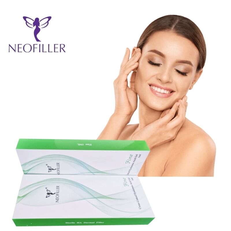 Neofiller 2ml Υαλουρονικό Οξύ Δερματικό Filler 24mg-ml Ενέσιμο Τζελ Πρόσωπο Μεγέθυνση χειλιών Μύτης