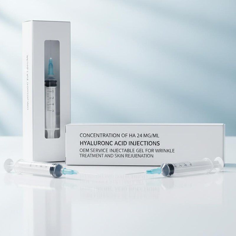 Συγκέντρωση Ha 24 Mg/ml Ενέσεις Υαλουρονικού Οξέος Υπηρεσία OEM Ενέσιμο Τζελ για τη θεραπεία ρυτίδων και την αναζωογόνηση του δέρματος